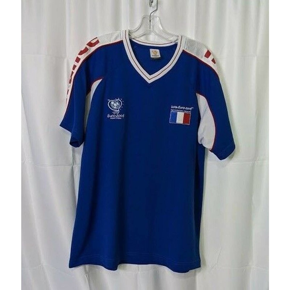 France Euro 2004 Portugal UEFA Large V-Neck Shirt Participating Country